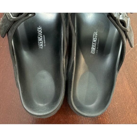 Birkenstock Arizona Slide Sandals in Black EVA Size 45 Men's 12  Fair Condition - Picture 5 of 10